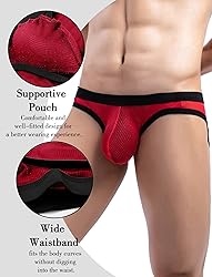 FEOYA Low Rise Bikini Underwear for Men See Through