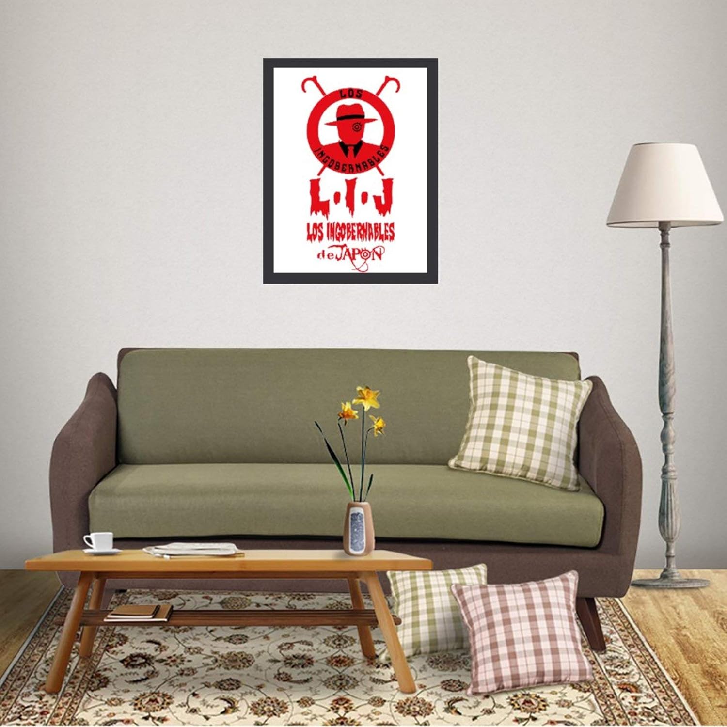 Amazon フレーム装飾画 ロス インゴベルナブレス デ ハポン 壁掛け 額縁付き 壁アート 壁飾り 現代 装飾画 壁紙ポスター アートパネル 木枠セット付き完成品 アートフレーム パネル絵 インテリア 絵画 玄関に飾る モダンアート 部屋飾り 背景 ウォールアート 新築飾り