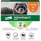 Advantage II Ferret Topical Flea Treatment &amp; Prevention, 2ct | 30-Day Protection, Vet-Recommended Flea Treatment &amp; Prevention, Breaks the Flea Life Cycle, For Ferrets over 1 lbs.