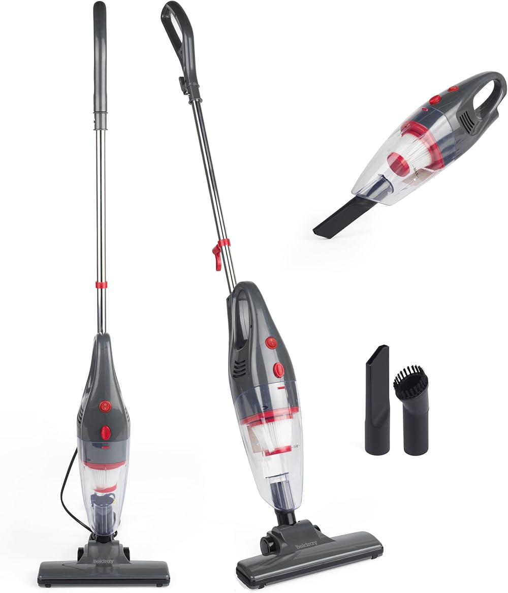 Beldray 2 in 1 Upright Vacuum Cleaner 600W Bagless 1L HEPA Corded