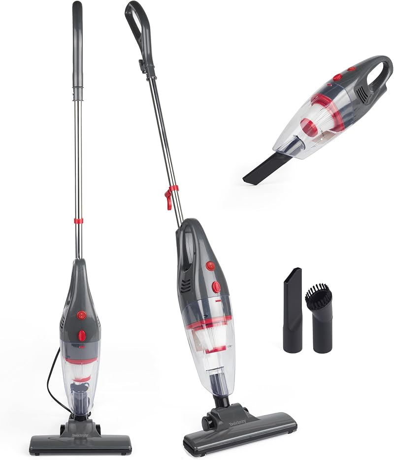 Beldray 2 in 1 Upright Vacuum Cleaner 600W Bagless 1L HEPA Corded