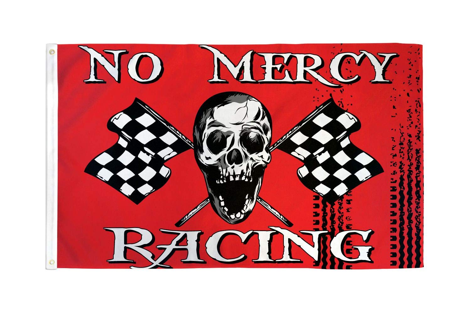 AZ FLAG - Checkered No Mercy Racing Flag - 3x5 Ft - 100D Polyester Racing Banner with Two Metal Grommets - Fade Resistant - Vivid Colors - 3' x 5' Feet - 150x90 Cm
