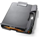 Officemate Portable Storage Clipboard, Charcoal, Plastic | 14.5 x 11.75-Inches, Letter Size Document Organizer, File Pockets, Magnetic Accessory Holder