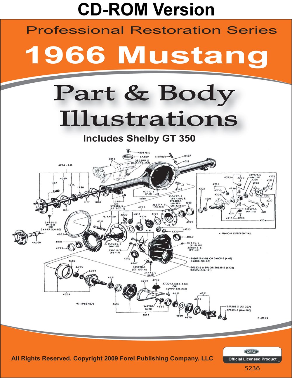 1966 Mustang Part and Body Illustrations Multimedia CD – May 1, 2009