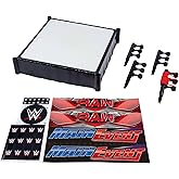 Mattel WWE Superstar Ring Action Set | Play Accessory with Labels for Main Event &amp; RAW, Spring-Loaded Mat &amp; Pro Tension Elastic Ropes​​