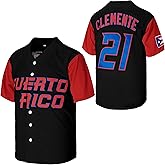Youth #21 Roberto Clemente Puerto Rico World Game Classic Kids Baseball Jersey White Black Stitched
