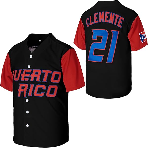 Amazon.com: #21 Puerto Rico Classic Mens Baseball Jersey Stitched