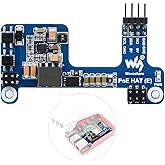 Waveshare POE HAT (E),Power Over Ethernet HAT Type E Compatible with Raspberry Pi 3B+/4B 802.3af-Compliant, Mini Body, More S