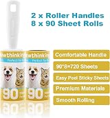 Newthinking Lint Rollers 2 Handles 720 Sheets Pet Hair Remover Refills view 3