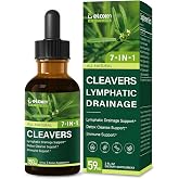 DetoxenNATURE Cleavers Lymphatic Drainage Drops. 7-in-1 Herbal Tincture. | Cleavers Herb Extract Supplement for Detox Cleanse Support &amp; Immune Support w/ Elderberry Reishi. | High Absorption. 2 oz