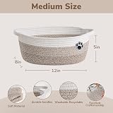 TIMEYARD Dog Toy Basket Small Woven Storage Nursery 30x20x13 cm Mixed-Brown view 5