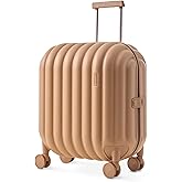 artrips Carry On Luggage 20 Inch for Business Travel & Short Trips, Italian-Inspired Lightweight Hard Shell Suitcase, German PC Matte Shell, Airline Approved, TSA Lock, Brown