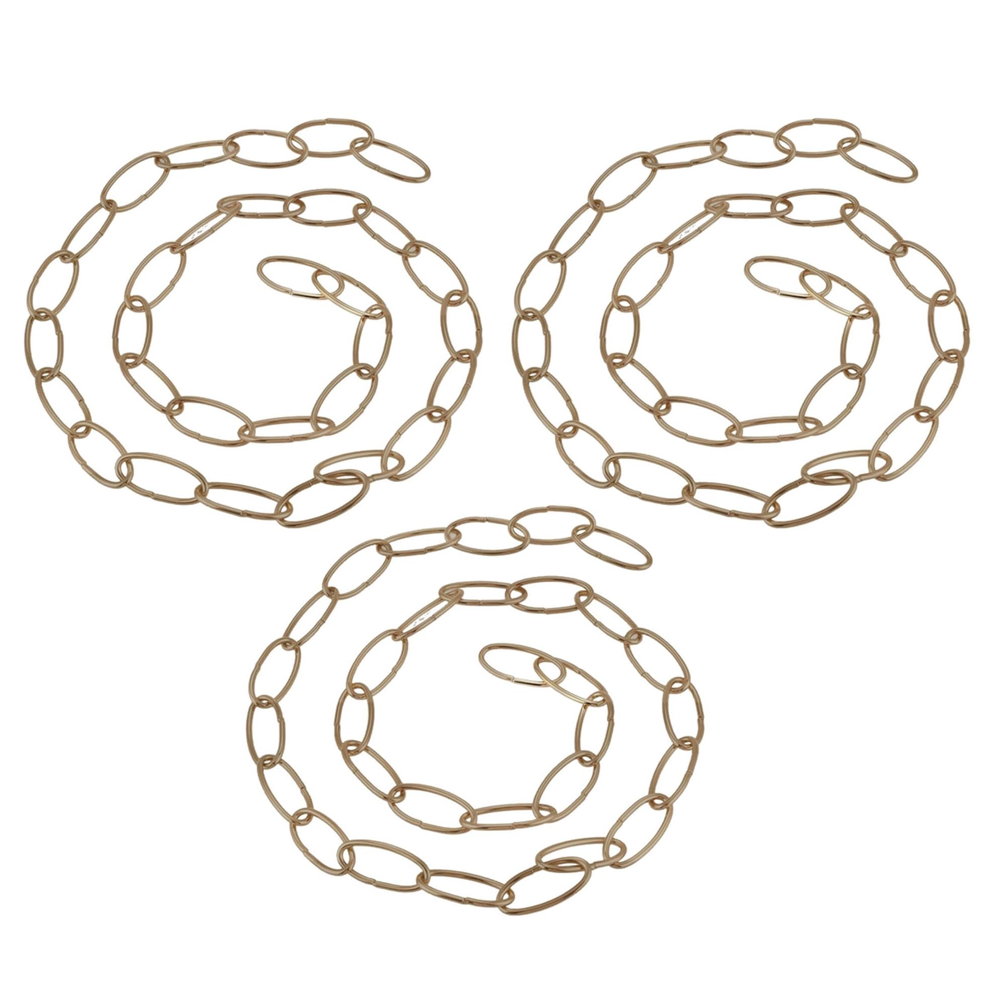 LEDSone 1.7cm x 3.2 cm, Heavy Duty Metal Chain for Vintage Pendant Hanging Lamps Lighting Chain for Hanging Pendant Light, Chandelier Chain Light Fixture. (3 Pack)