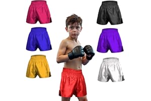 Agile Dragon Kid's Muay Thai Shorts Martial Arts MMA Kickboxing Shorts for Boys Girls Boxing Trunks Shorts