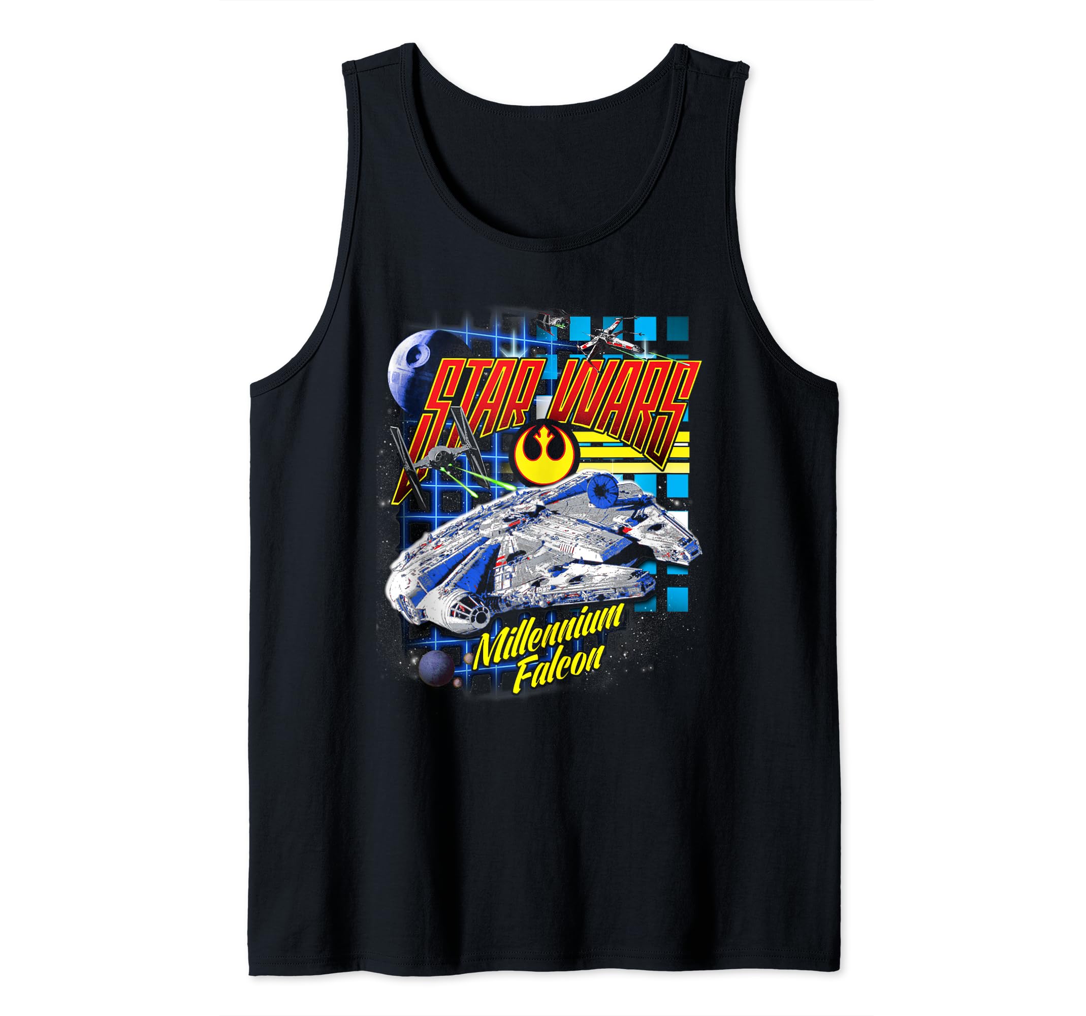 Star Wars Millennium Falcon Retro 80's Intro Tank Top