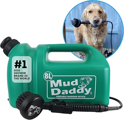 Mud Daddy 8 Litre Portable Pet Washing Device Forest Green Muddy Walks Grooming