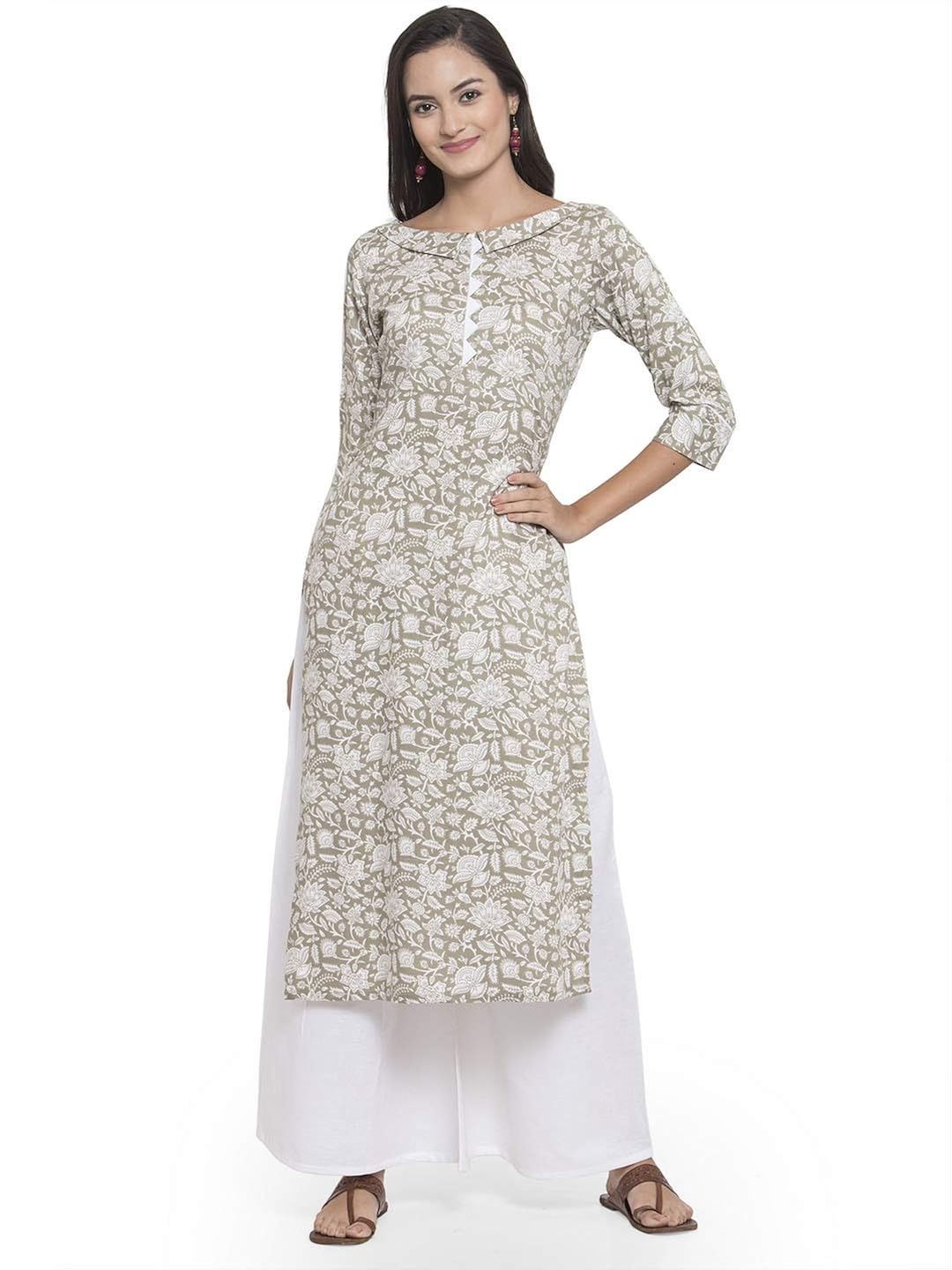Buy Womens's Rayon Printed Kurti with Plazo(DC-140_Multicolor) (XX-Large) at Amazon.in