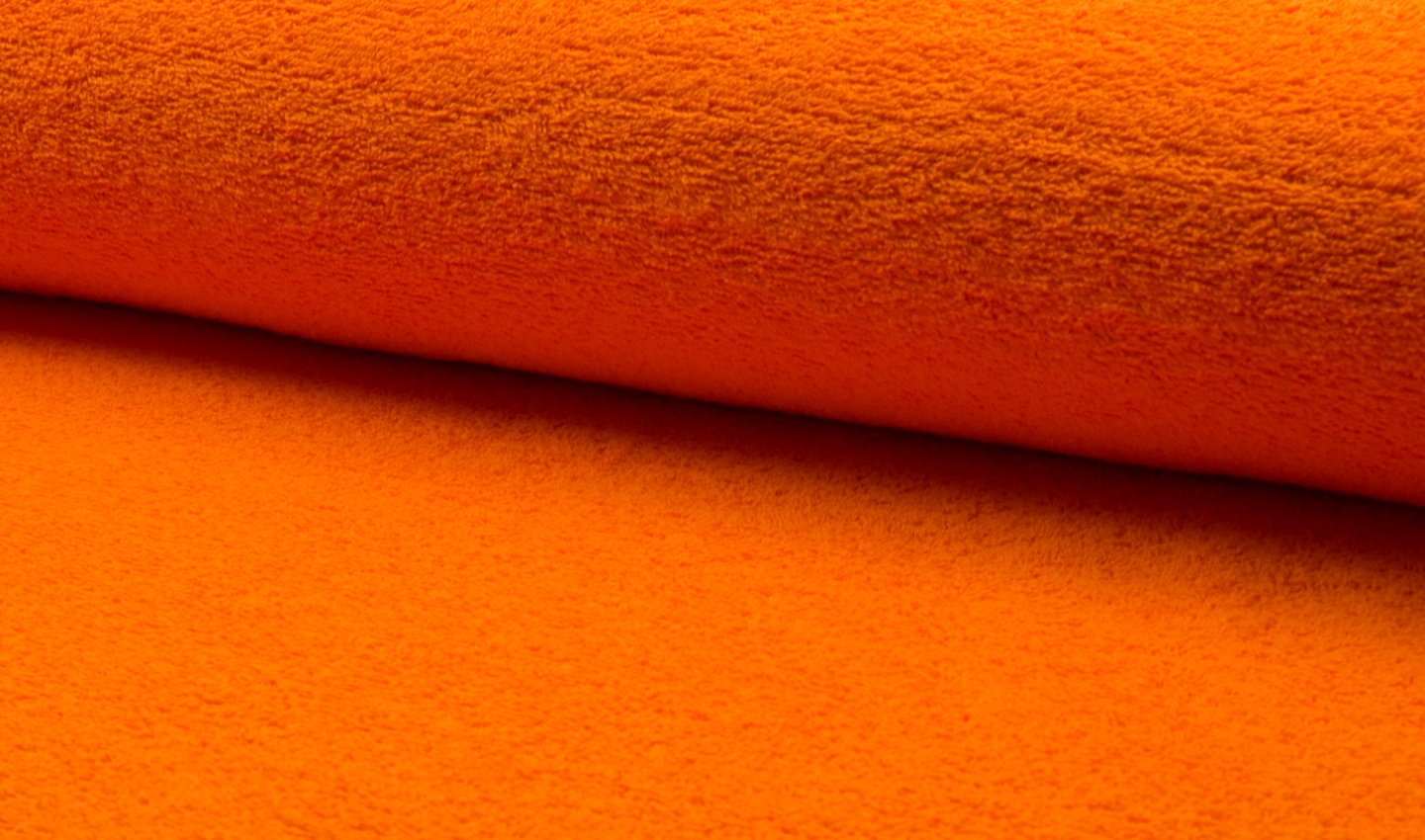 Double Sided Cotton Terry Towelling Fabric Material Orange, 1Mtr 150cmx100cm — image 1