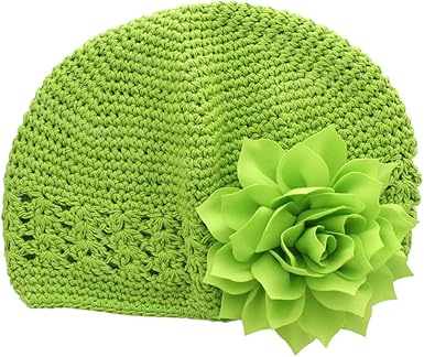 girls crochet hat with flower