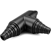 Electriduct Universal Wire Loom Tees/T Connectors (Large) Fits 1/4" to 1" Tubing - 5 Pack