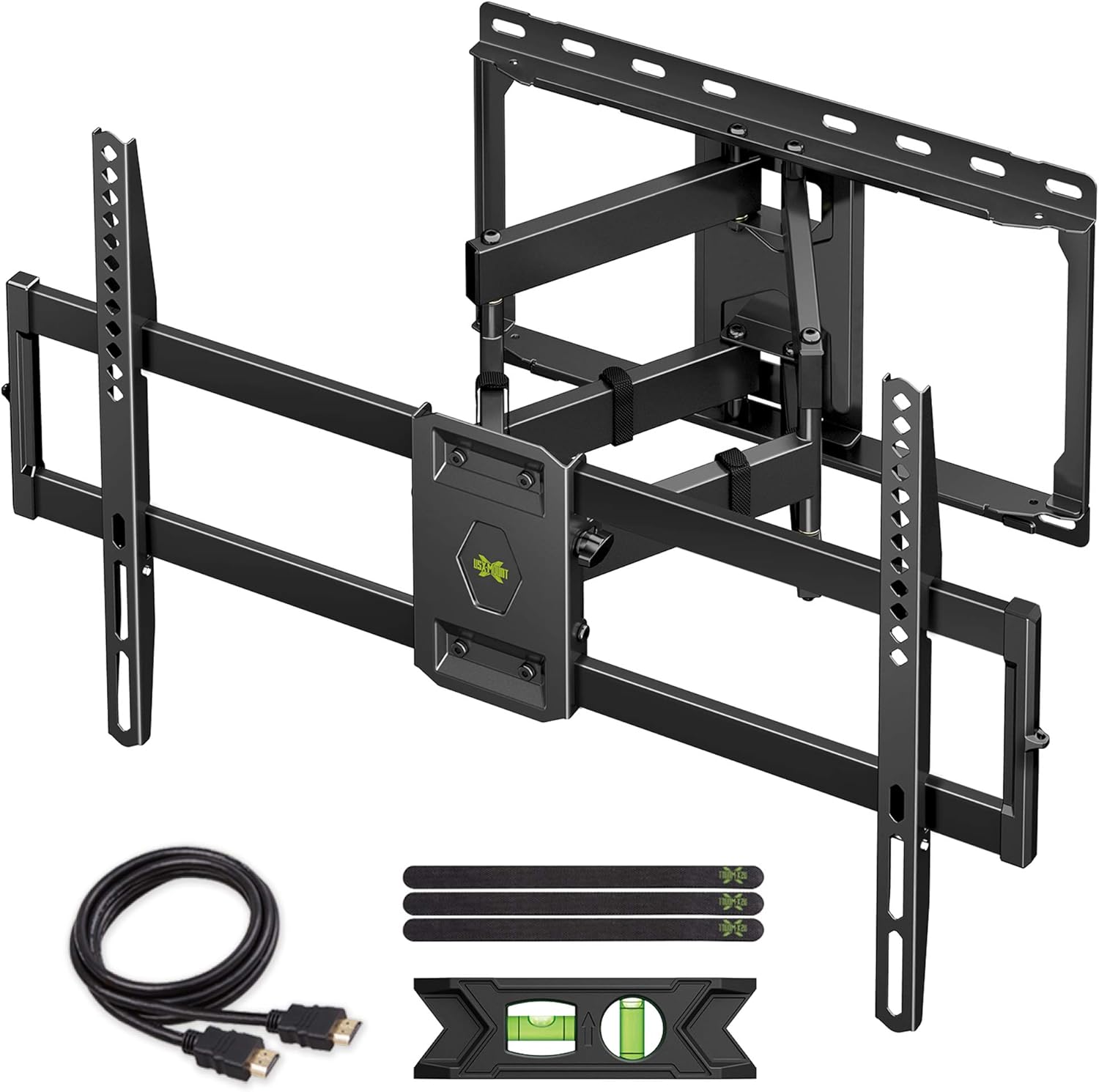 USX MOUNT Full Motion TV Wall Mount for Most 47-84 inch Flat Screen/LED/4K TVs, TV Mount Bracket Dual Swivel Articulating Tilt 6 Arms, Max VESA 600x400mm, Holds up to 132lbs, Arms Up to 16" Wood Stud: Home Audio & Theater