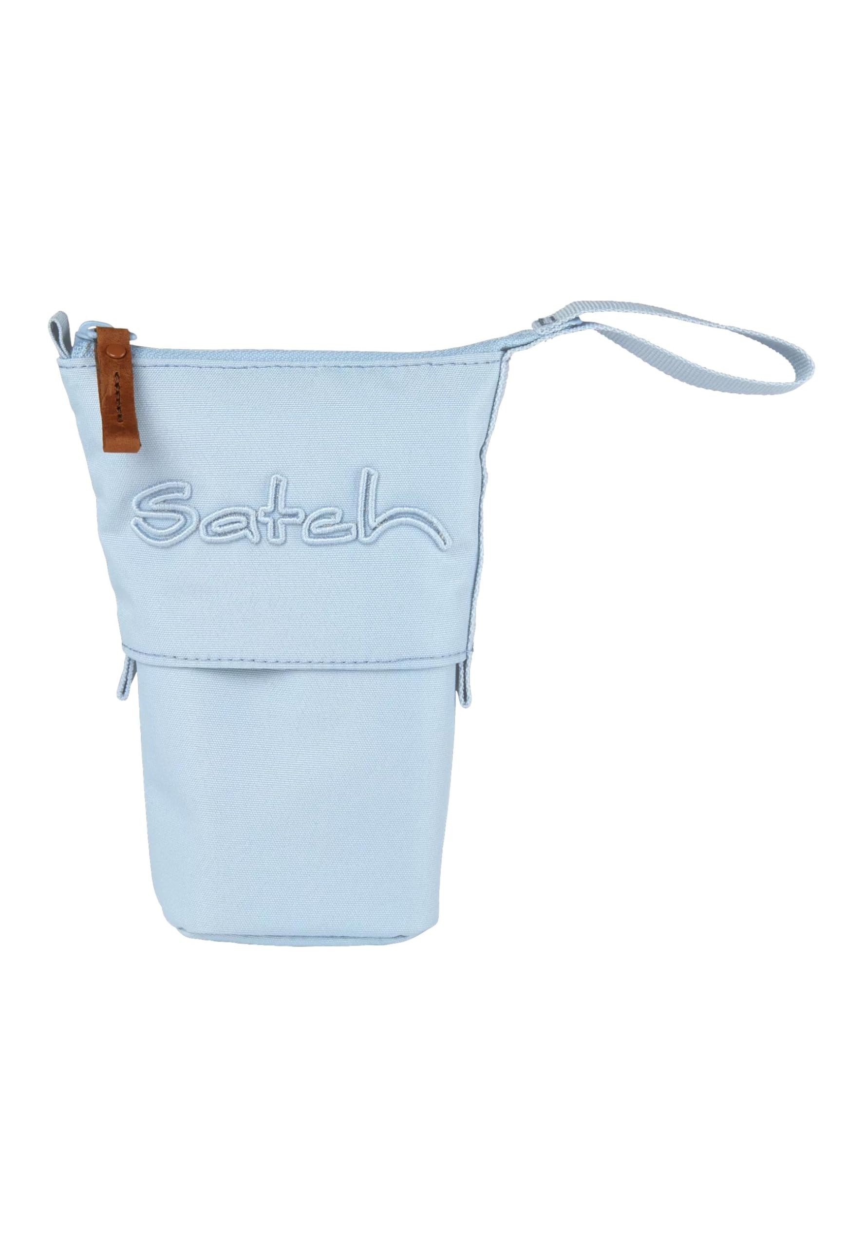 Satch Pencil Slider Vertical Pencil Case with 3 Interior Compartments, Secret Pocket and Recycled Materials Nordic Ice Blue - Light Blue