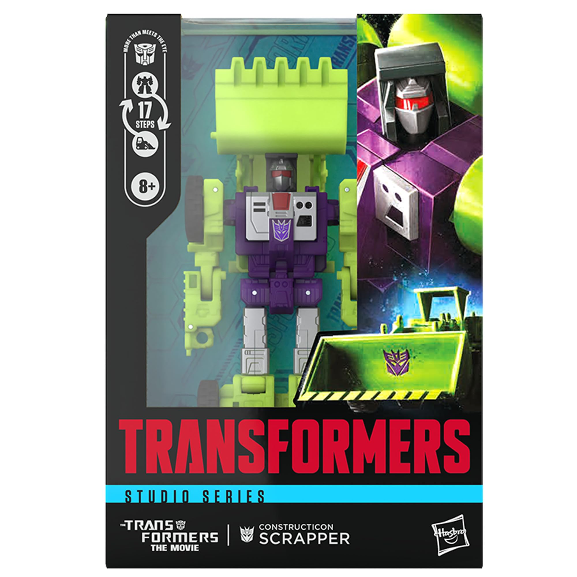 Transformers Toys Studio Series Voyager Class The Movie Constructicon Scrapper, 6.5-inch Converting Action Figure, Robot Toys, 8+