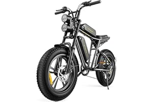 ENGWE M20 Electric Bike for Adults - 1000W 28mph Moped Ebike 48V13A Single/48V26A Dual Battery 20*4.0" Fat Tire All Terrain Off Road E-Bike Full Suspension Max 94Miles Long Range 7-Speed UL Certified