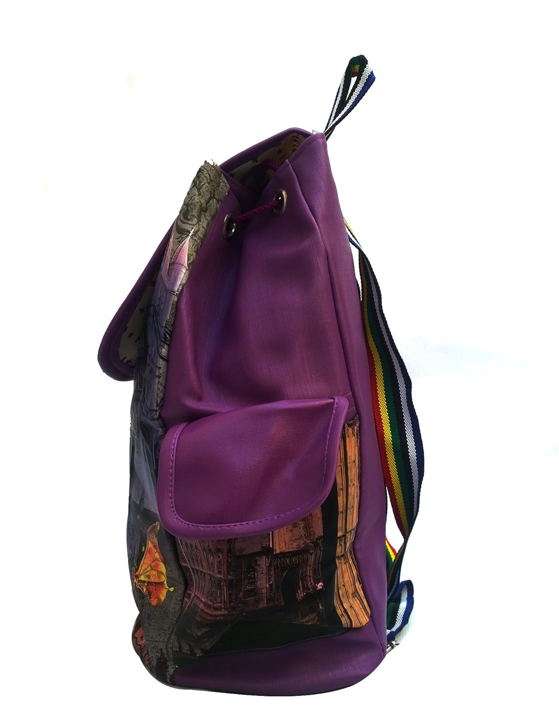 alice faux leather multicolour backpack for women (medium)