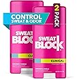 SweatBlock Deodorant Antiperspirant for Women | Clinical 48 Hour Sweat & Odor Protection, Coconut & Vanilla (2 Pack)