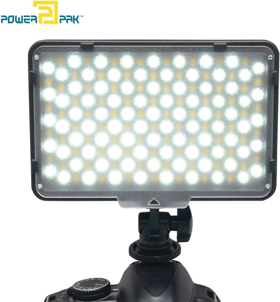 Powerpak LED-168 B Dual Color LED Dimmable Digital Camera/Camcorder Video Panel Light for Canon/Nikon/Pentax/Panasonic/Sony/Samsung/Olympus/DSLR Cameras…