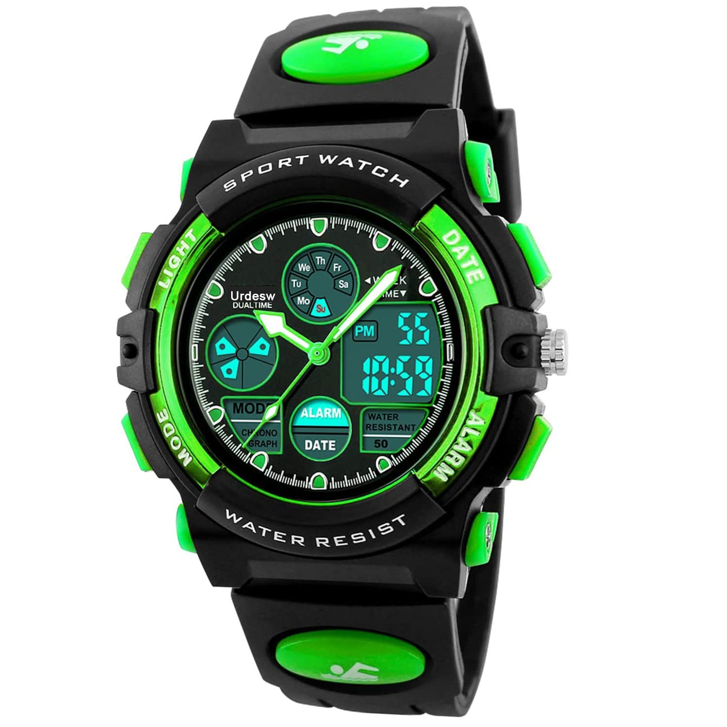 Urdesw Kids Digital Waterproof Watches for 6-15 Year Old Boys & Girls - Electronic Toys Games - Birthday Presents & Christmas Gifts