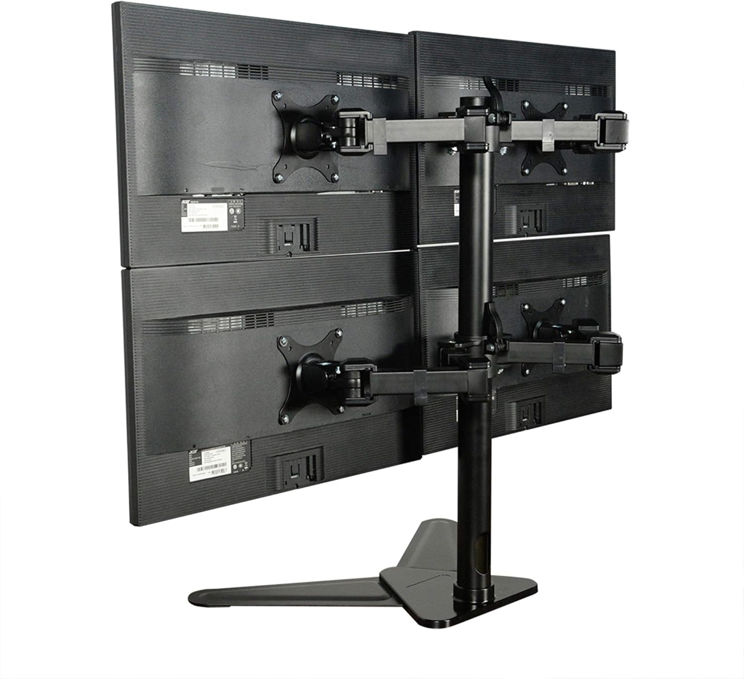 FLEXIMOUNTS Quad Arm Free Standing Desk Mount Monitor Stand Fits 10-27