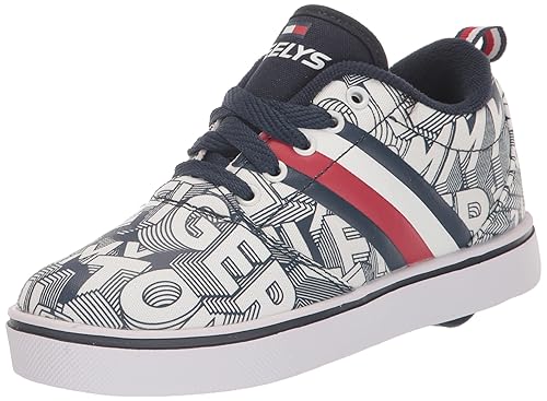 Heelys Pro 20 Print Wheeled Heel Shoe, Navy/White, US Unisex Big