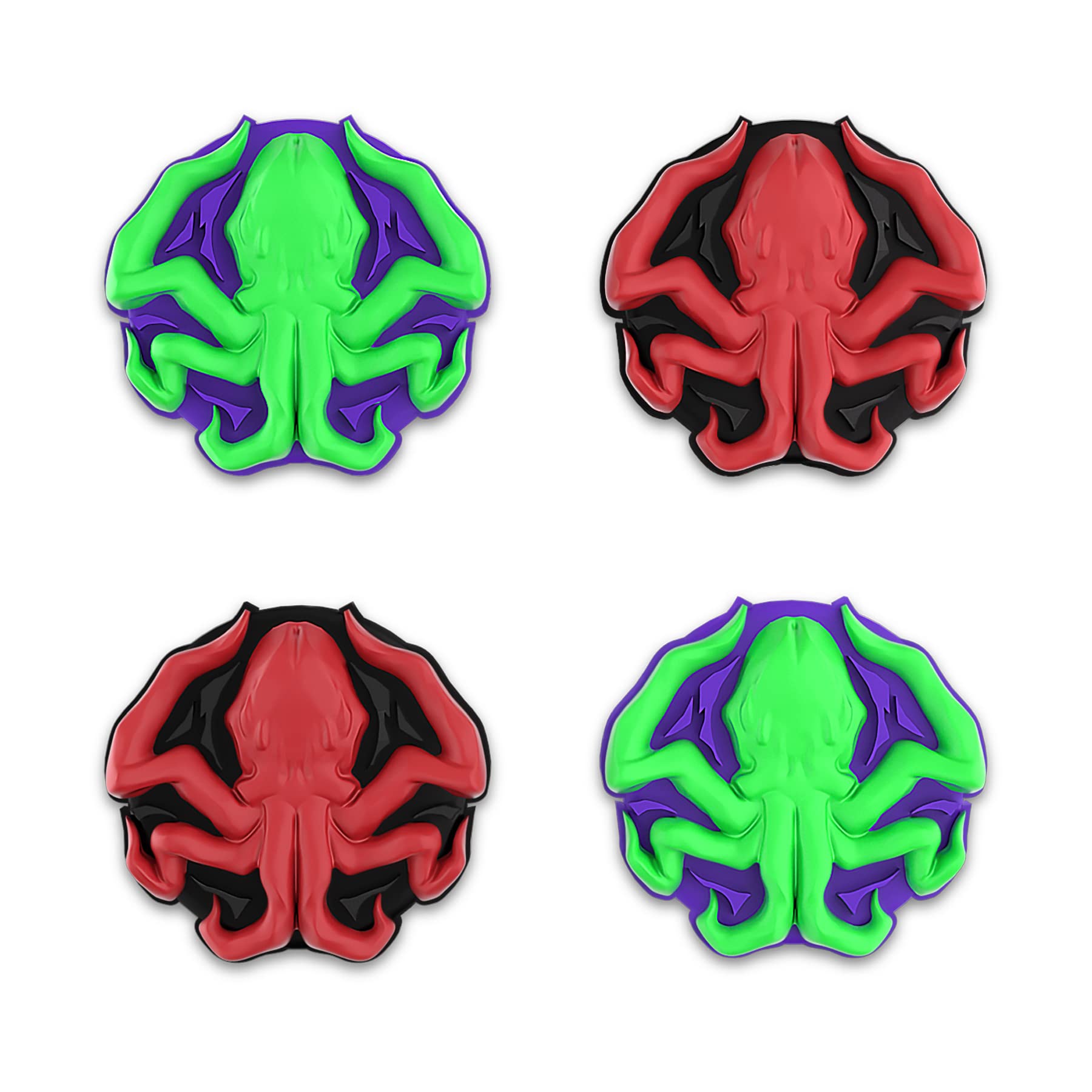 PlayVital Thumb Grip Caps for ps5/4 Controller, Silicone Analog Stick Caps Cover for Xbox Series X/S, Thumbstick Caps for Switch Pro Controller - Cthulhu The Octopus