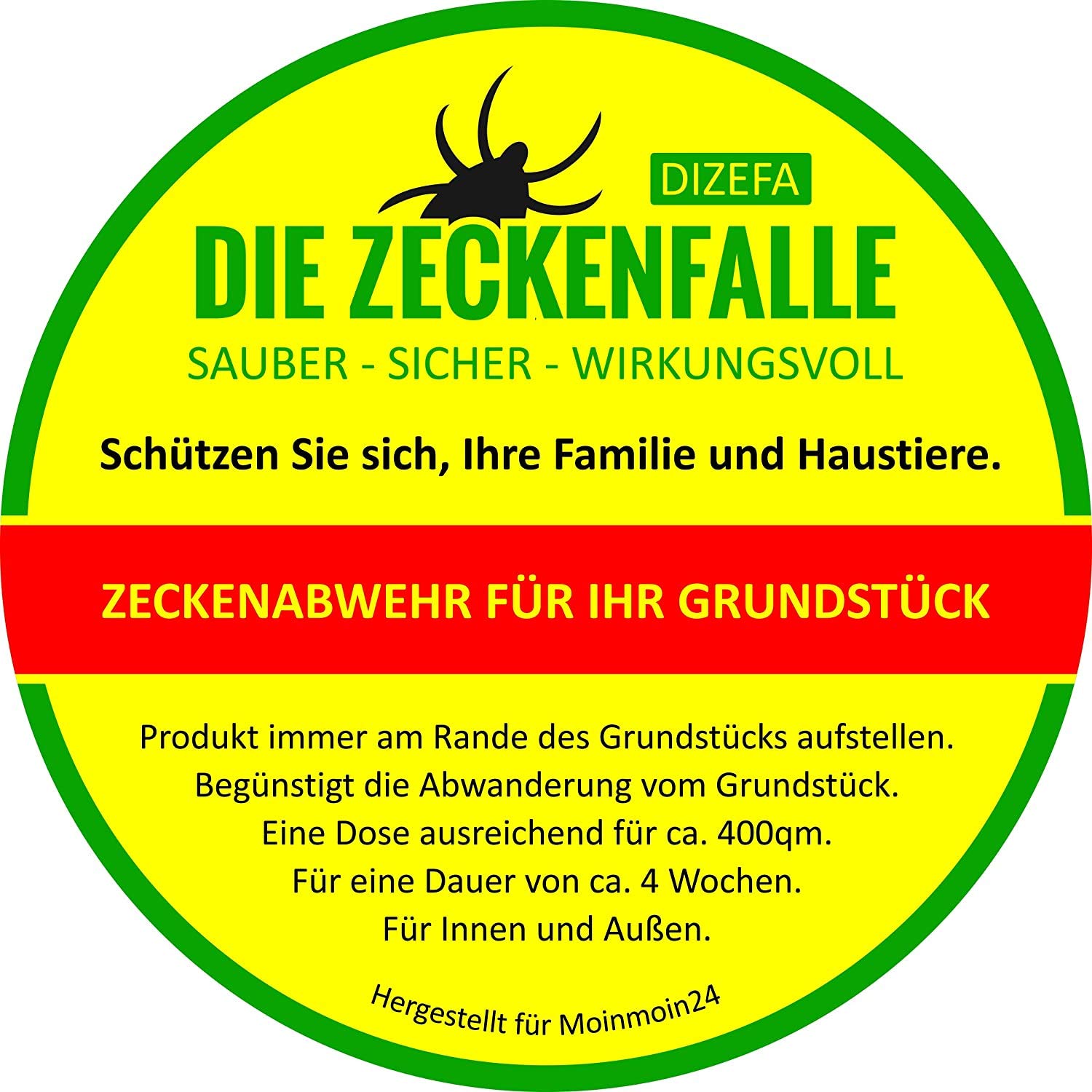 Dizefa Tick Trap (3 Cans) – Innovative System for Tick Repellent in the Garden – Attracting Effect without Chemicals