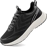 Wide Toe Box Sneakers for Women - Extra Wide Width Lightweight Running Shoes, Breathable Walking Tennis Shoes with Arch Support and Non-Slip Rubber Outsole