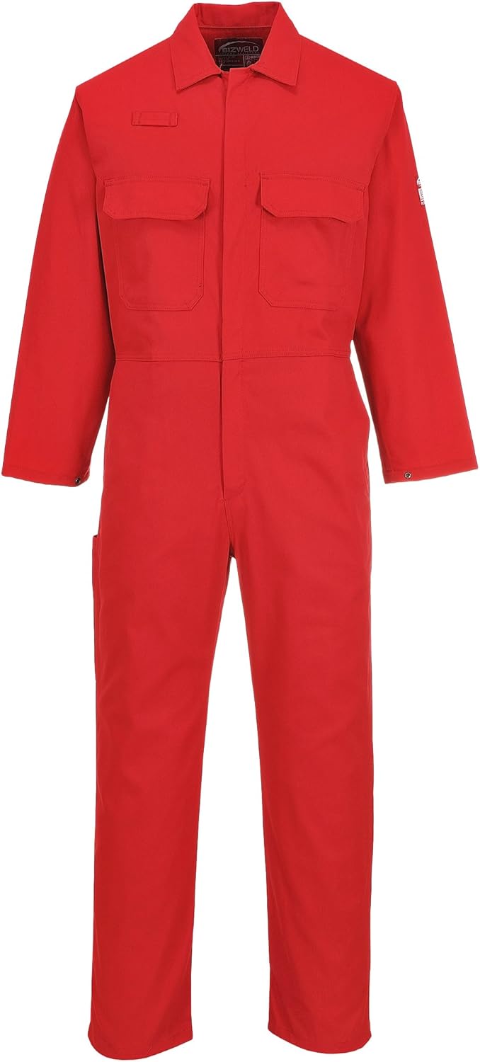 Portwest UBIZ1 Bizweld Dual Hazard Flame Resistant Protective Coverall ASTM NFPA, Black, Large: Home Improvement