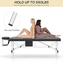 KCC Memory Foam Massage Table Premium Portable