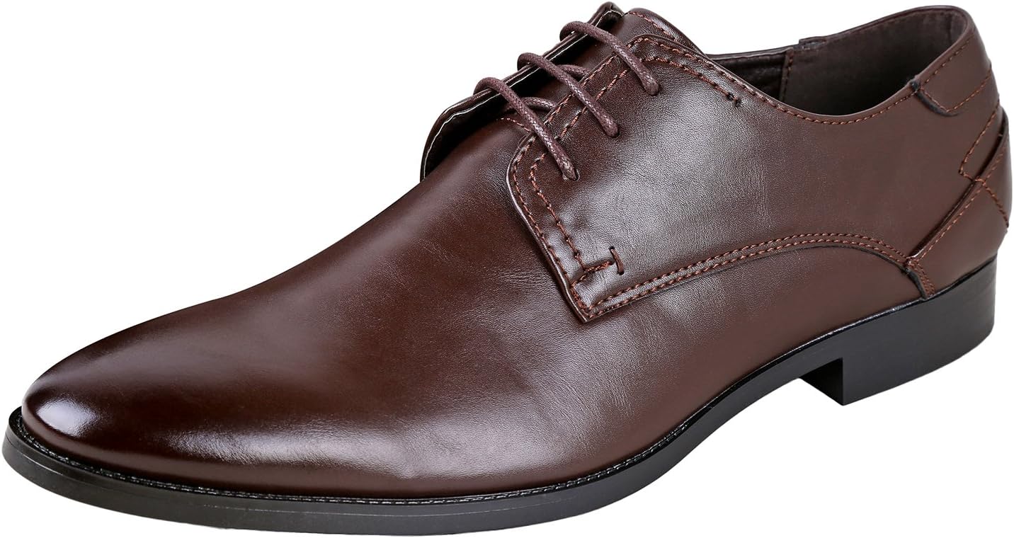 Urban Fox Men's Vincent Oxford Dress Shoes for Men| Lace Up Oxfords | Mens Oxford | Classic Mens Dress Shoes
