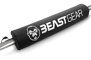 Beast Gear Barbell Pad for Hip Thrust Machine - Heavy Duty, Weightlifting Hip and Squat Bar Pad w/Secure Hook & Loop Fastener - Cushioned Foam Support for Weighted Bar