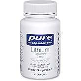 Pure Encapsulations Lithium Orotate 5 mg - Brain Support Supplement - with N-Acetyl-L-Cysteine (NAC) for Memory & Brain Behavior* - Gluten Free & Non-GMO - 90 Capsules