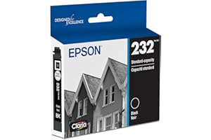 EPSON 232 Claria Ink Standard Capacity Black Cartridge (T232120-S) Works with WorkForce WF-2930, 2950 and Expression XP-4200,