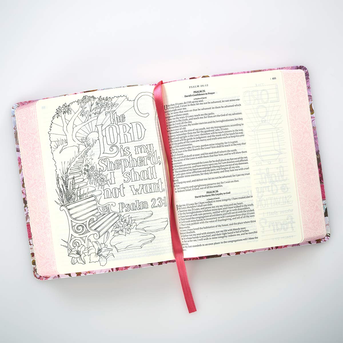 KJV Holy Bible, My Creative Bible, Faux Leather Flexcover - Ribbon Marker, King James Version, Pink Floral (KJV Creative Editions) KJV Holy Bible, My Creative Bible, Faux Leather Flexcover - Ribbon Marker, King James Version, Pink Floral (KJV Creative Editions) Imitation Leather