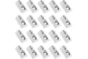 SING F LTD 100PCS 3030 Series M6 T Slot Nuts Roll-in Spring Ball Loaded Elastic Nuts Carbon Steel for T-Slot 3030 Series Alum
