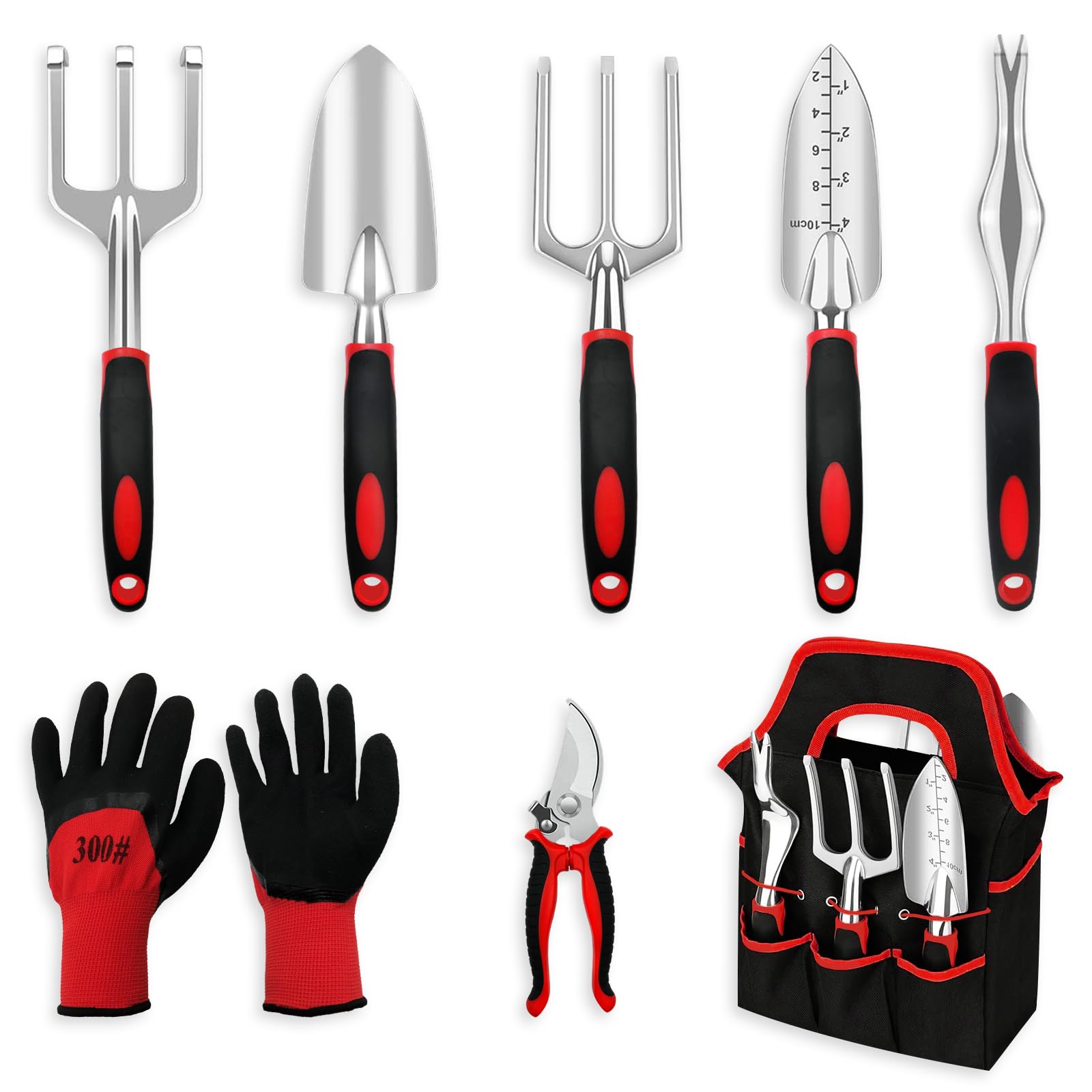 Photo 1 of Gardening Tool Set, 8 Pieces Aluminum Heavy Duty Gardening Kit with Ergonomic Handles, Gardening Bag, Ideal Gardening Tool Set - Gifts for Men and Women