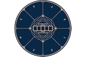 YUZPKRSI 47 Inch Round Poker Mat, Neoprene & Rubber, Texas Hold'em Poker Table Top Casino Card Games, Portable, Carrying Bag Included