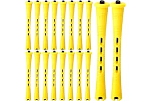 WILLBOND 56 Pcs Hair Perm Rods Plastic Cold Wave Perming Rods with 6 Sizes Curling Rollers for Women Short Long Hair DIY Hair