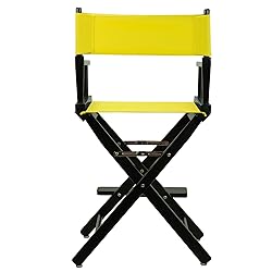 Casual Home Director's Chair ,Black Frame/Yellow