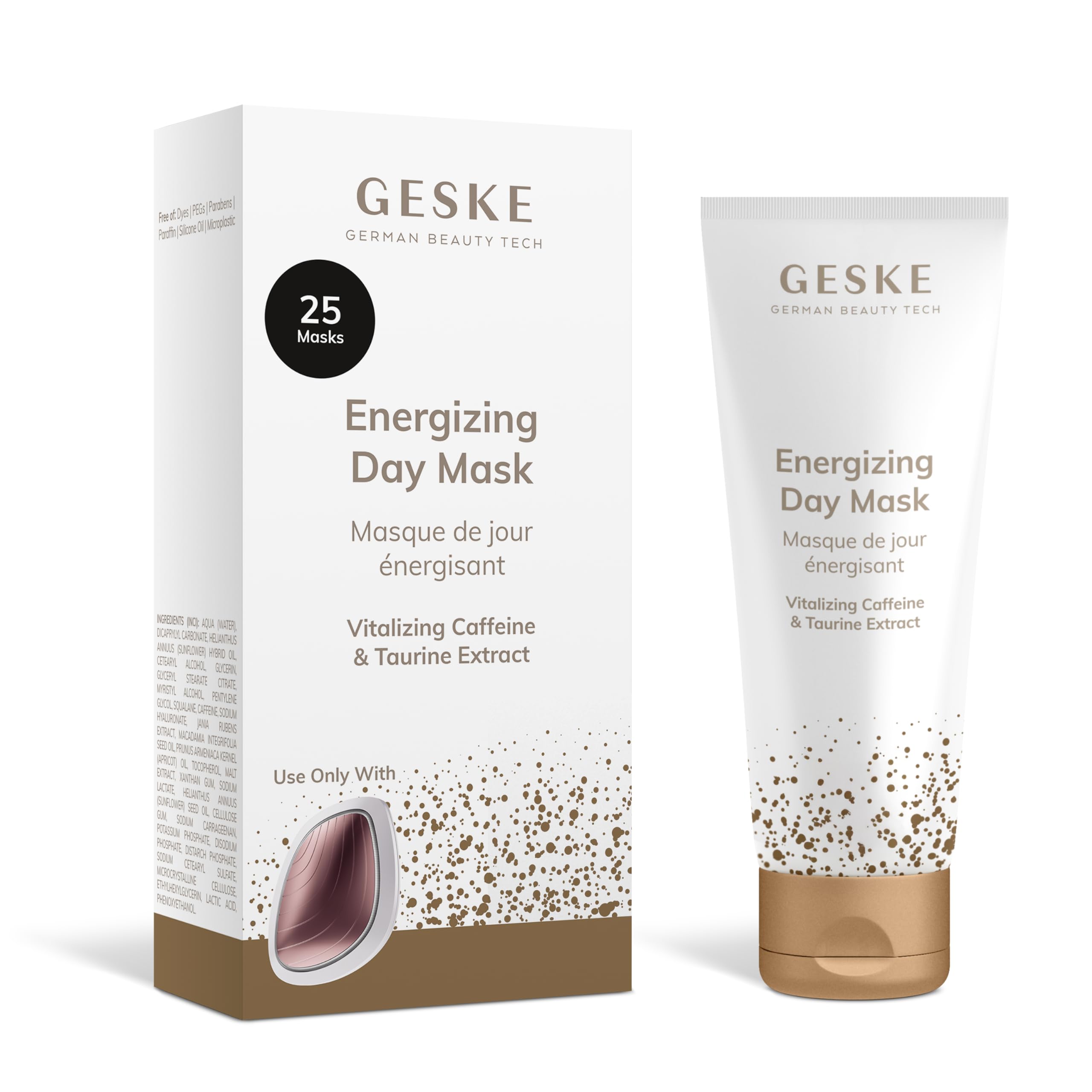GESKE Energizing Day Mask | Use with our Sonic Warm & Cool Mask | Face Mask with Vitalizing Caffeine & Taurine Extract | Revitalizing Formula | For Normal to Dry Skin | Vegan & Cruelty-free — image 1